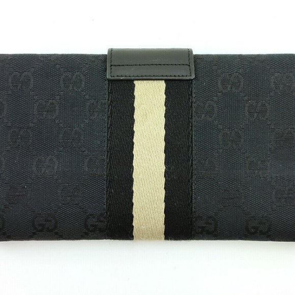 GUCCI Long Wallet GG Canvas Beige Canvas x Leather Authentic USED - Picture 2 of 10